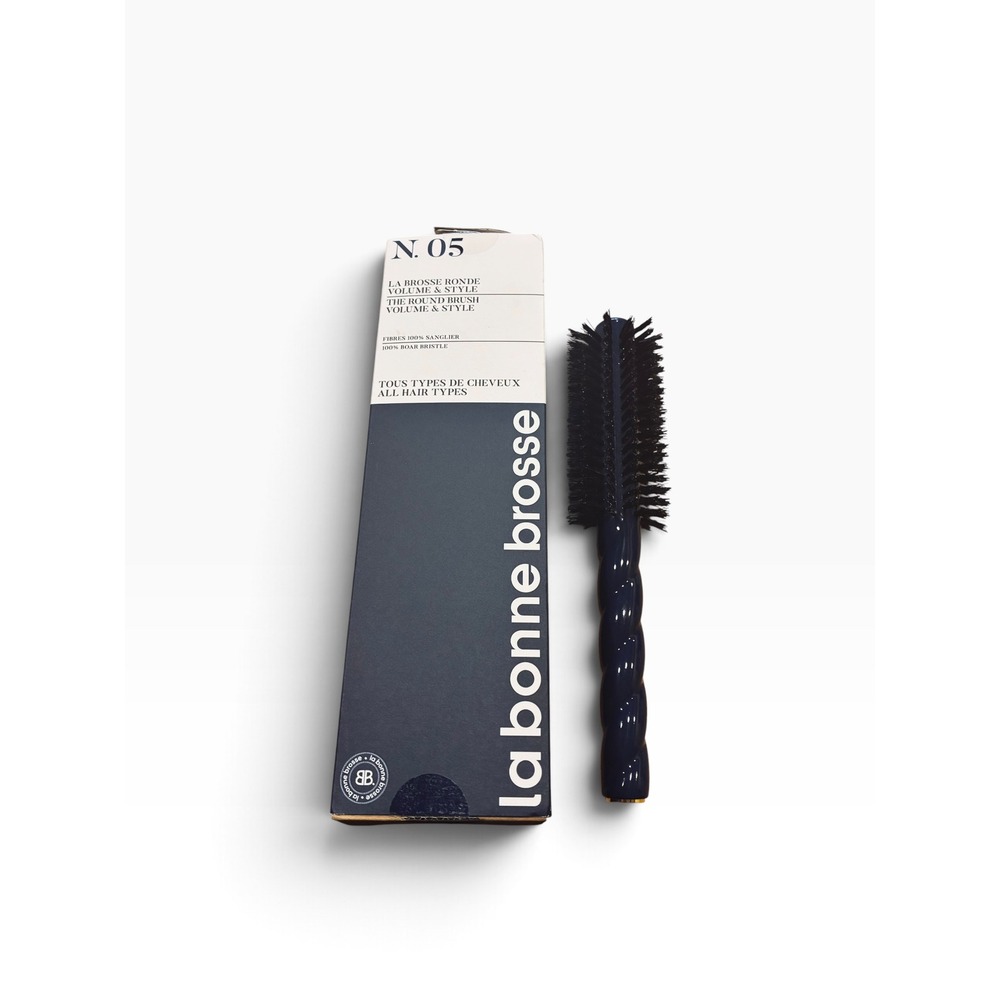 La Bonne Brosse N.05 The Round Brush Volume & Style Navy Boar Bristle NIB